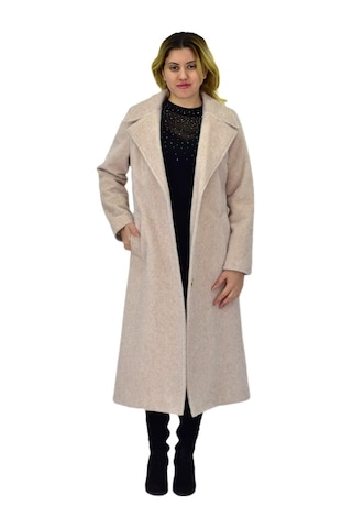 Kadın Bej Uzun Kaşe Kaban Bgl-st04115 Bej