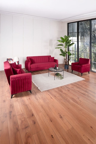 Kilim Mobilya Linda Koltuk Takımı 3 3 B Bordo