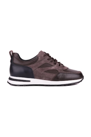 Shoetyle - Kahverengi Hakiki Deri Bağcıklı Erkek Sneaker 115-k511-1328 Kahve Rengi