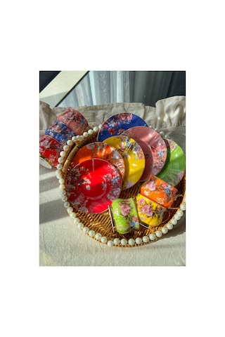 Velvet 6 Kişilik Fincan Takımı Çok Renkli