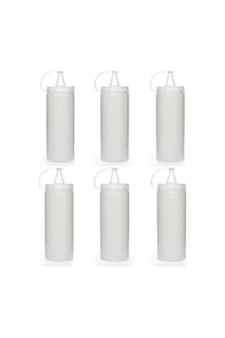 Titiz Şeffaf Plastik Sızdırmaz Kapaklı Fişek Sosluk 700 ML X 6'lı