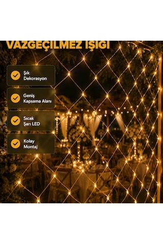 Led Ağ Işık Dekoratif File Aydınlatma Balkon Oda Ve Bahçe Süsleme Yeni Nesil