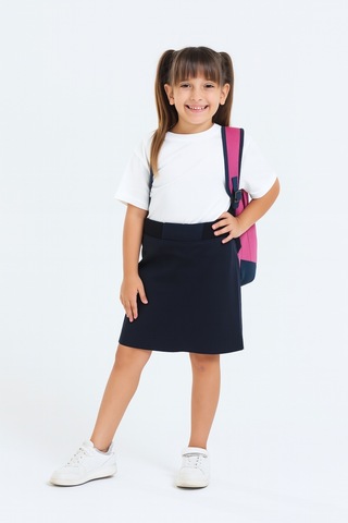 Kız Çocuk Beli İpli Okul Kaşkorse Şort Etek G2025-1 Lacivert