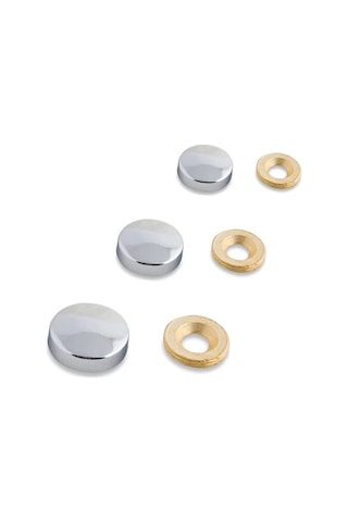 Metal Vida Tapa Krom Vida Kapama 15 MM 5 Adet