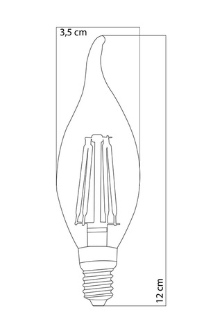 Heka 3'lü Filament Rustik Led Ampul Kıvrık Uç 8w 3000k E14 Gün Işığı
