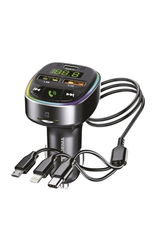 Ahanda Buldum Siyah Fm Transmitter Araç Şarj Cihazı 18w Hızlı Şa