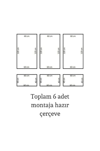 Dekoratif Boyanabilir 2,5 Cm Duvar Çıtası 6 Adet Hazır Çerçeve Paketi