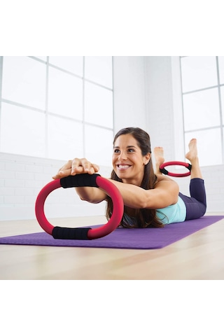 Merrithew Health & Fitness Fitness Circle Toning Rings 2-Pack Re Siyah - Kırmızı