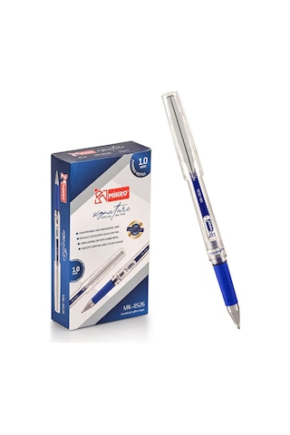 Mikro Mk-8526 Gel Pen İmza Kalemi Mavi 0.1 Mm Uç 5 Li Paket Mavi