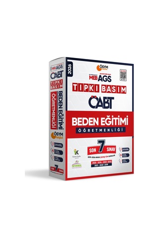 2026 MEB-AGS ÖABT Beden Eğitimi Öğretmenliği ÖSYM Tıpkı Basım 7li Deneme Paketi Dijital Cevaplı