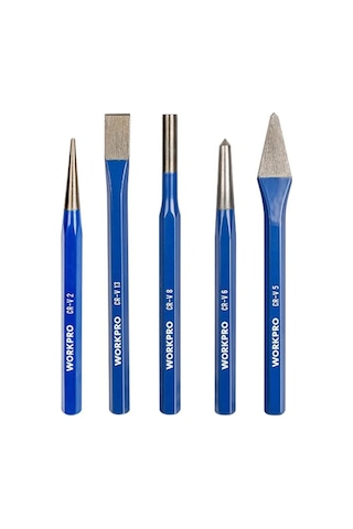 Workpro Wp201303 5 Parça Cr-v Profesyonel Noktalama Ve Keski Seti Fr Wp201303