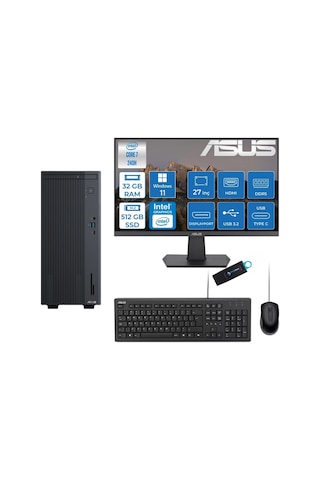 Asus Expertcenter P500MVC72408512B0D27RNP07 Core 7-240H 32 GB 512 GB SSD 27" W11P Masaüstü Bilgisayar