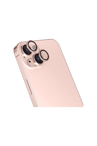 Apple Uyumlu iPhone 13 Zore Mikro Kamera Lens Koruyucu Rose Gold