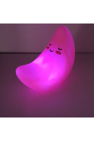 Ay Figürlü Gece Lambası Pembe Çok Renkli