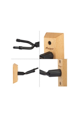 Yaozixa Gitar Keman Viyola Duvar Takımı - Ahşap Tabanlı Mızrak Kancalı Duvar Asıcı, Metal Konstruksiyonlu Tekli Paket