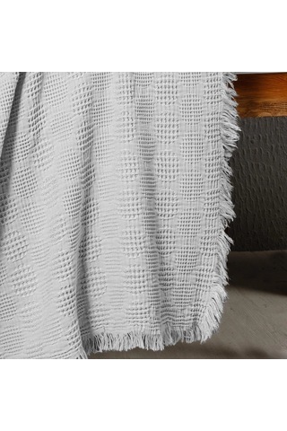 Kanz Bebek Waffle Müslin Nakışlı Pike Knz-021 Bubble Gri Bubble Gri