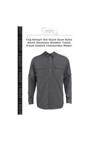 Astrid T Cep Detaylı Üst Giyim Uzun Kollu North Mountain Outdoor Taktik Erkek Gömlek Commander Model Çok Renkli