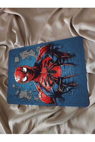 Çocuk Puzzle Ahşap Örümcek Adam 4 108 Parça Mobilya