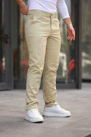 Erkek Rahat Keten Pantolon Haki
