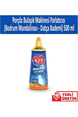 Porçöz Bodrum Mandalina + Datça Bademi Bulaşık Makine Parlatıcısı 4 x 500 ML