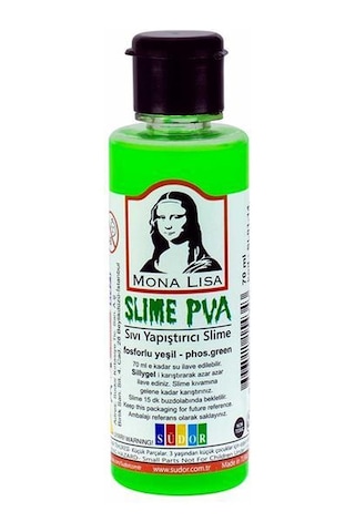 Slime Seti Fosforlu Yeşil Renk 70 ML Renkli Slaym Südor Sılaym Se
