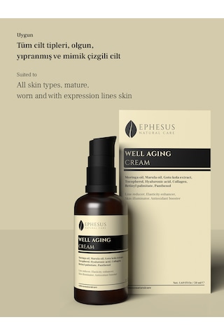 İnce Çizgileri, Kırışıklıkları Azaltıcı Cilt Esnekliğini Ve Sıkılığını Artırıcı Krem 50ml