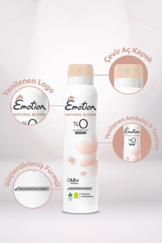 Natural Bloom Kadın Vegan Deodorant 6x150ML Hızlı Kurur, Leke Bırakmaz