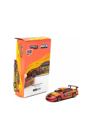 Tarmac Works 1/64 Hks Hiper Silvia Rs-2 Red Chrome 1/64 Model Araba