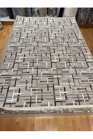 Bertuğ Halı Ada Serisi 01 Salon Oturma Odası Halısı 200x290 6m2 Kahve - Krem