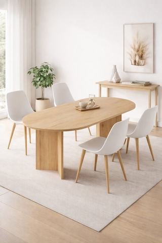 Harmony Nara Sadece Masa Oval Masa 180x75x90 Cm Cadiz - Modern Tasarım Kahverengi