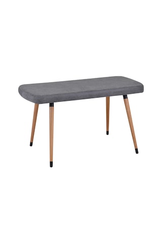 Vilinze Eames Ahşap Ayak Mutfak Masası Bankı Gri
