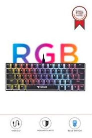 Hadron G509b Kablolu Oyuncu Mini Klavye Mekanik Blue Switch Rgb Q Siyah