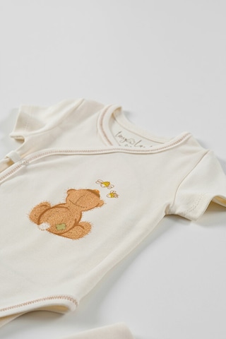 Tinylamb Fluffy Bear Yenidoğan Organik Set - 4 Parça Bej