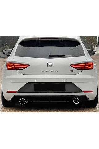 Seat Leon Mk3.5 Custom Difüzör Parlak Siyah Sağ Sol Tek 2017-2020 Arka-bodykit-ek-karlık