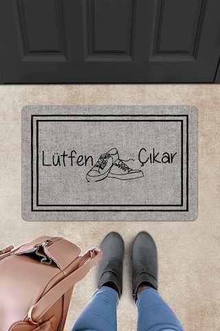 Evaşk Kapı Önü Paspası Vinil Kaymaz Tabanlı 45 X 70 Evaşkdm11069