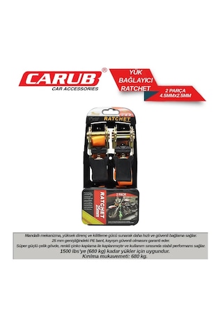 Yük Bağlayıcı Ratchet 2 Parça 4.5mmx2.5mm