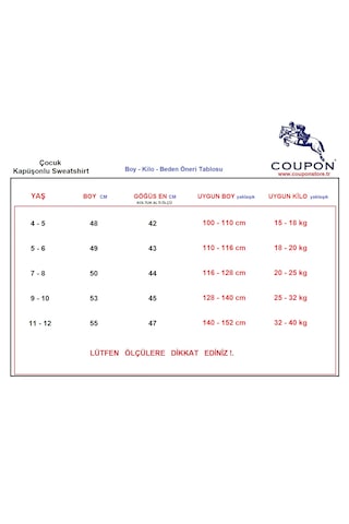 Coupon Çocuk Kapüşonlu Sweatshirt - Tarz / Mavi Mavi