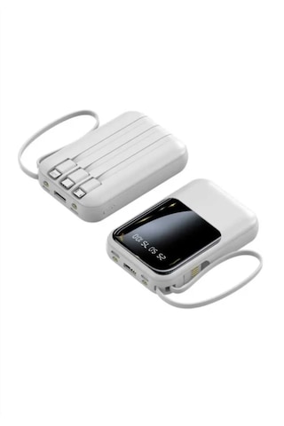 Kablolu Taşınabilir Pratik 10000 Mah Powerbank Led Göstergeligüç