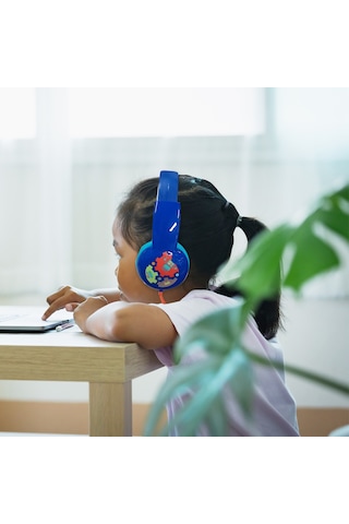 Suofeng Kıd101 Çocuk Kulaklığı: Hafif, Taşınabilir, 85db Ses Sınırlamalı, 3-16 Yaş Uyumlu, Mavi Gemi Desenli