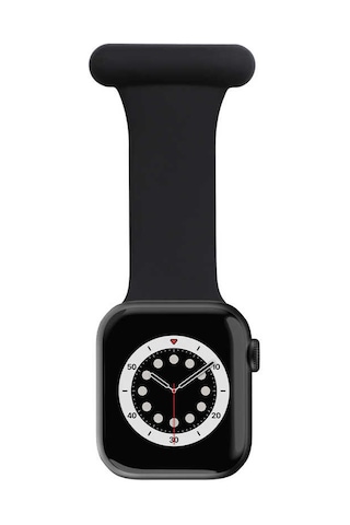 Ekılıf - Apple Uyumlu Watch 38mm - Kordon Silikon Kordon Krd-44 - Siyah