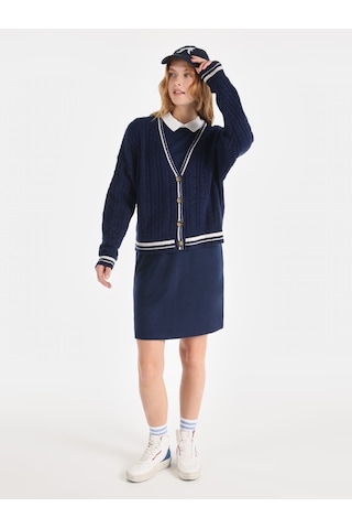 Colin's Colins Regular Fit Midi Lacivert Kadın Elbise