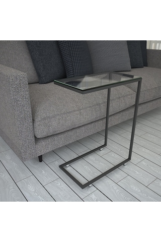 Callen Cam Yan Sehpa & Tekerlekli Cam Servis Sehpası Metal