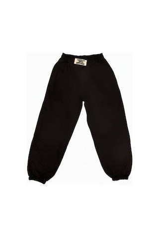 Kız Çocuk Beli Paçası Lastikli Eşofman Alt-15168 Siyah