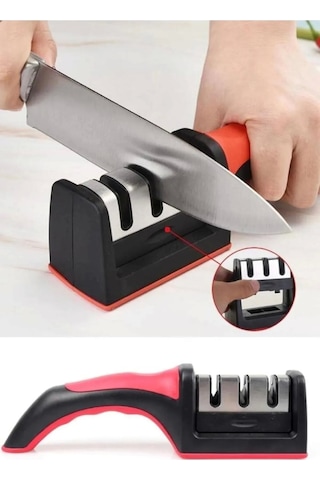 Profesyonel Bıçak Bileyici 3 Açılı Elmas Seramik Çelik Gövdeli El Bıçakları Bileme Renkli