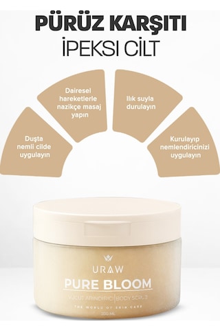 Uraw Pure Bloom Magnolia Arındırıcı Body Scrub 200 ML