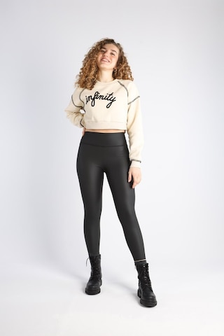 Geniş Kemer Bel Lastikli Mat Deri Tayt 001