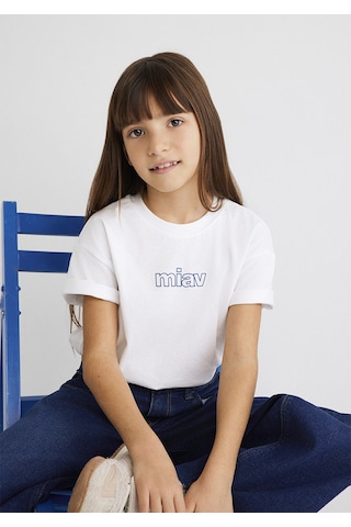 Mavi - Miav Baskılı Oversize Tişört 7610158-620 Beyaz