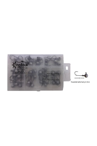 Captain 6435 Compact Eco Kutulu Jig Head Set 3gr 40 Adet