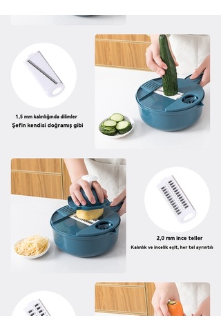 Sw Gelecek Çok Fonksiyonlu Sebze Kesici Mutfak Ev Dilimleme, Parçalama Ve Soyma Makinesi