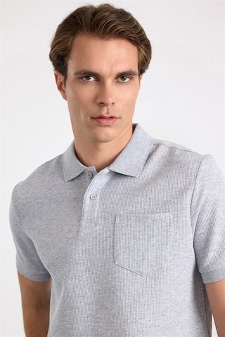 Süvari Gri Regular Düz Baskısız Pike Düğmeli Polo Yaka Tişört Sts1014000002-s05